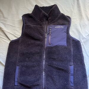 Vineyard Vines Navy Fleece Vest worn once
